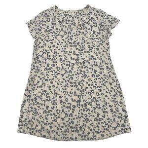 Soma Size L Short Sleeve Sleepshirt Animal Print Pajama Dress